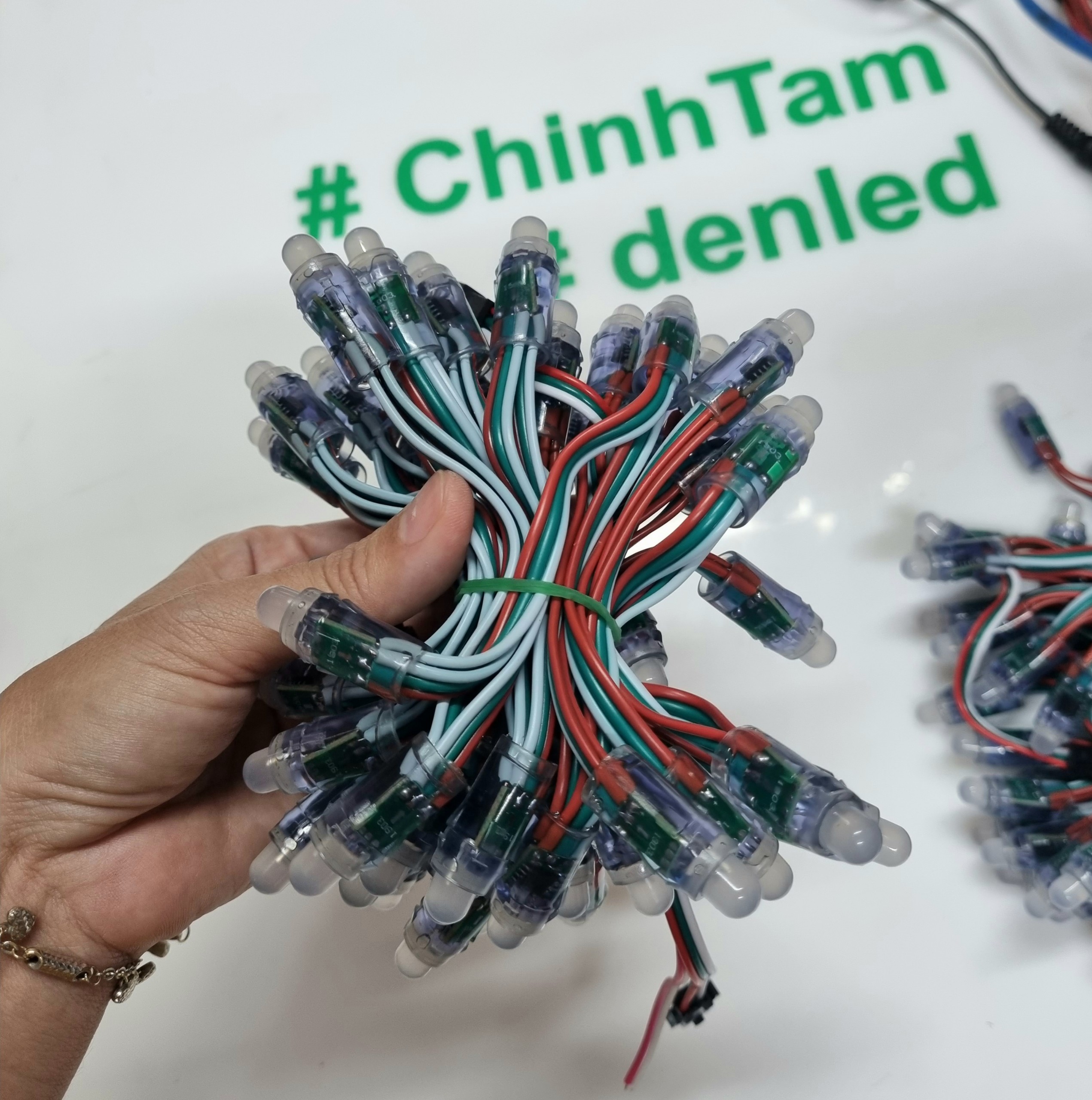 1 chuỗi 50 led f8 ic 1903 fullcolor 5vdc