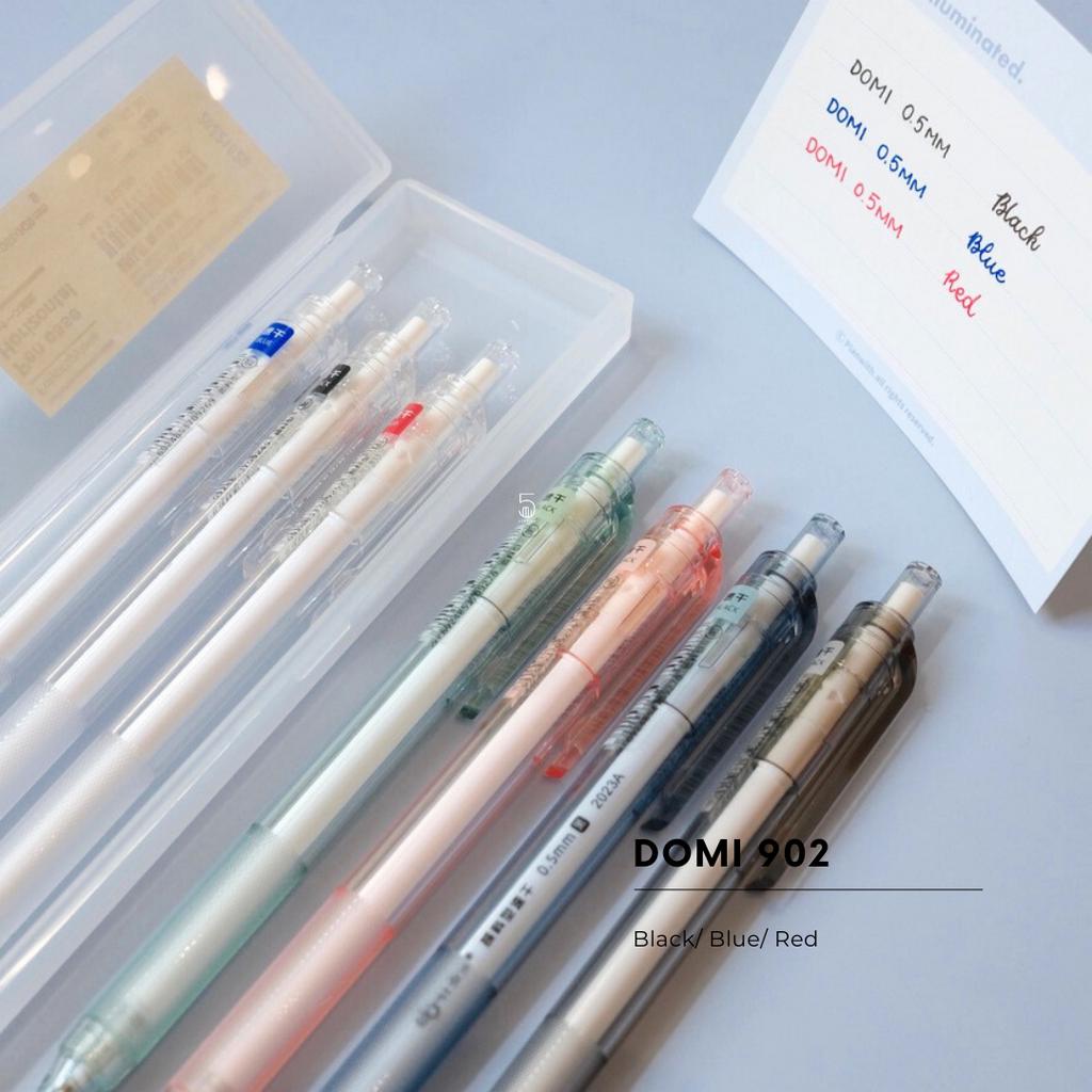 Bút gel bấm domi ngòi 0.5mm vỏ nhiều màu pastel dm902