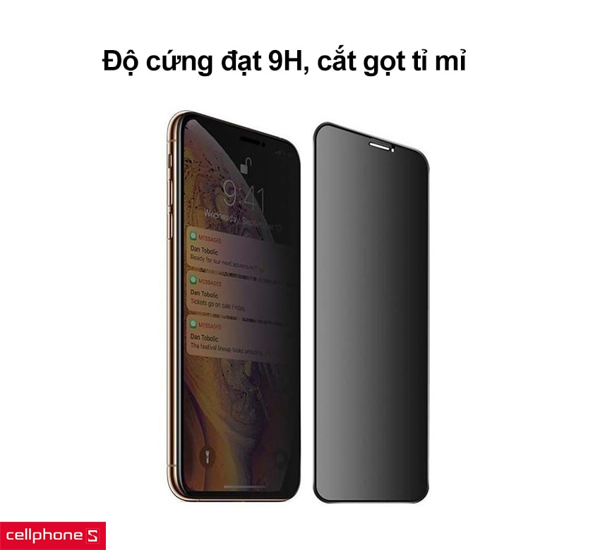 Kính cường lực chống nhìn trộm IPhone 12 Mini, IPhone 12, IPhone 12 Pro, IPhone 12 Pro Max hạn chế van tay , bảo vệ màn hình, bo cạnh 2.5D