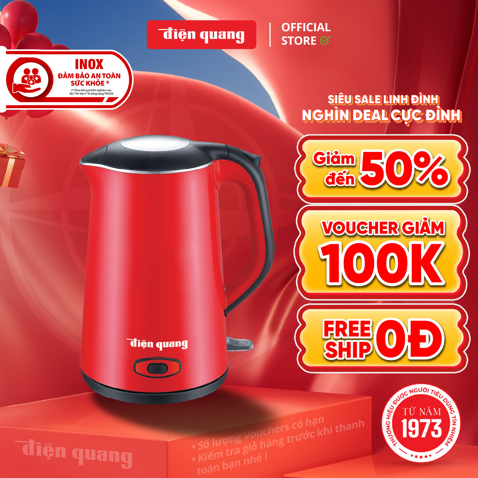 Ấm đun nước cao cấp điện quang đq ekt09 1515 r kw