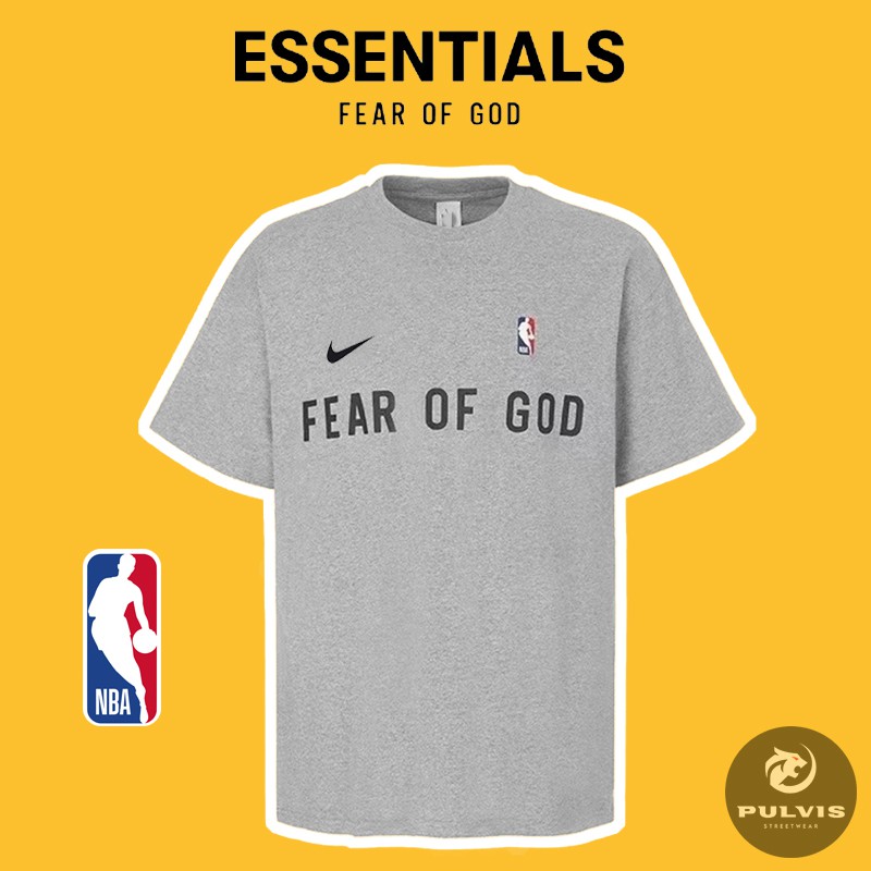 ️[CHỈ 1 NGÀY] - Áo Fear of God FOG x NBA Warm Up Tee Grey, áo thun FOG NBA, tee FOG NBA