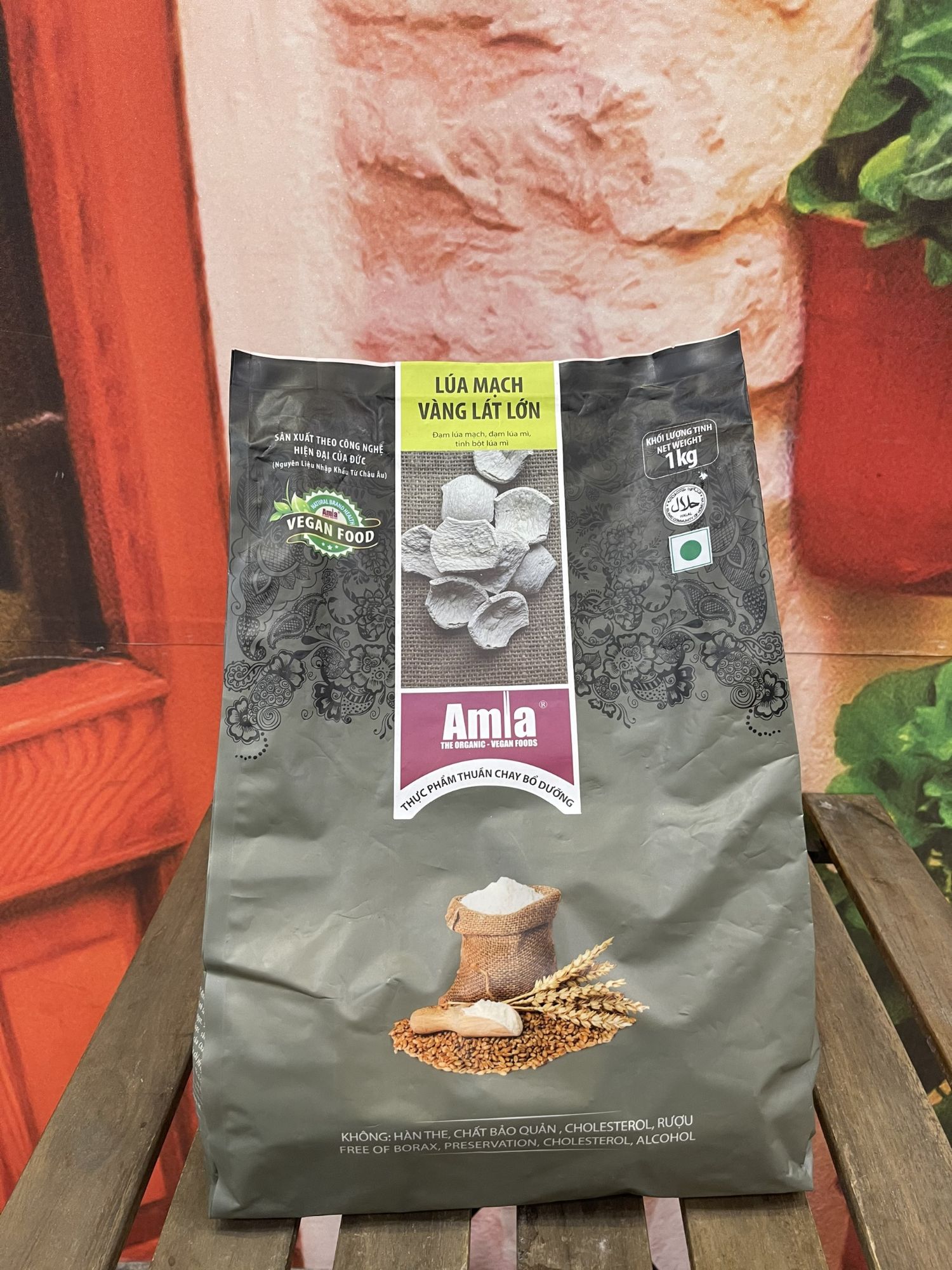 1KG- AMLA LÚA MẠCH VÀNG LÁT LỚN ( ĐẠM LÚA MẠCH) - THỰC PHẨM CHAY DINH DƯỠNG KHÔNG BIẾN ĐỔI GEN, GLUTEN - THỰC PHẨM THUẦN CHAY.
