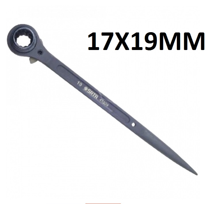 Cờ lê tự động 2 đầu tuýp đuôi chuột 17 x 19mm sata 47309
