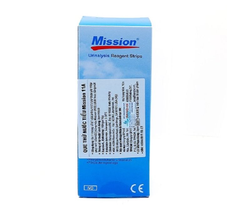 Que thử nước tiểu urs mission acon 11 thông số hộp 100 test home