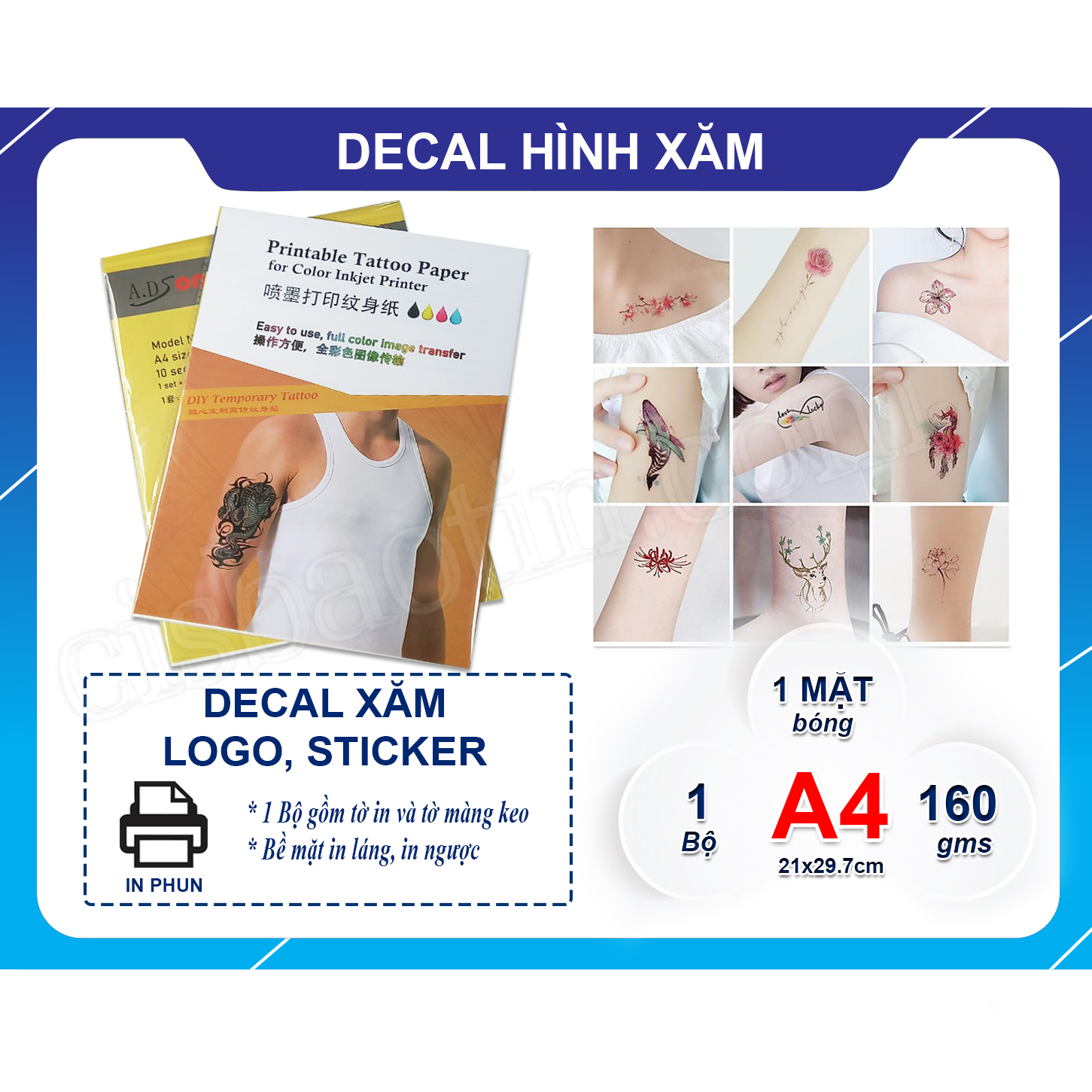 Decal hình xăm - Tattoo Sticker