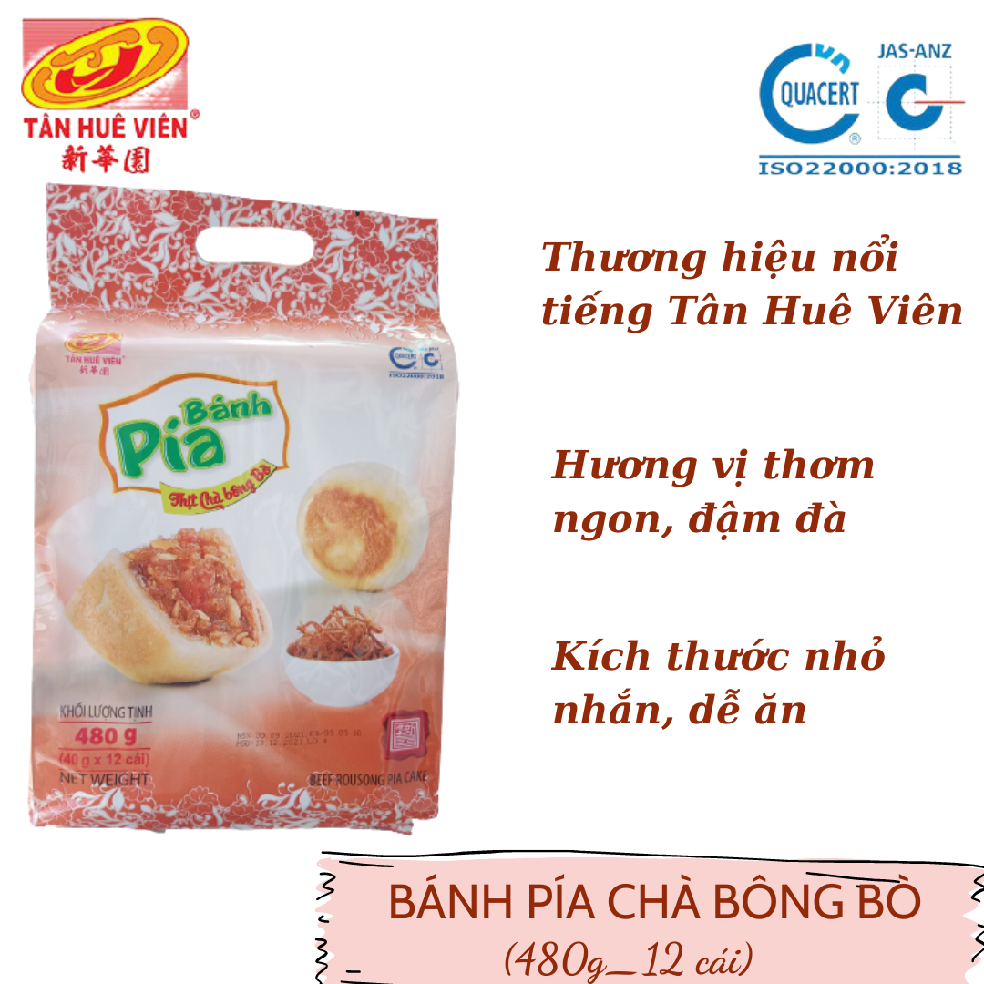 Bánh piá mini chà bông bò