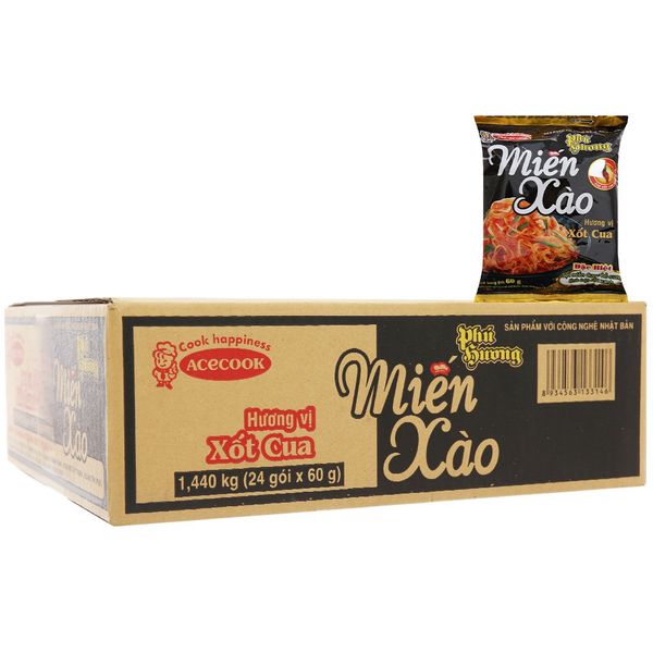 Miến xào phú hương xốt cua 60g x24 gói