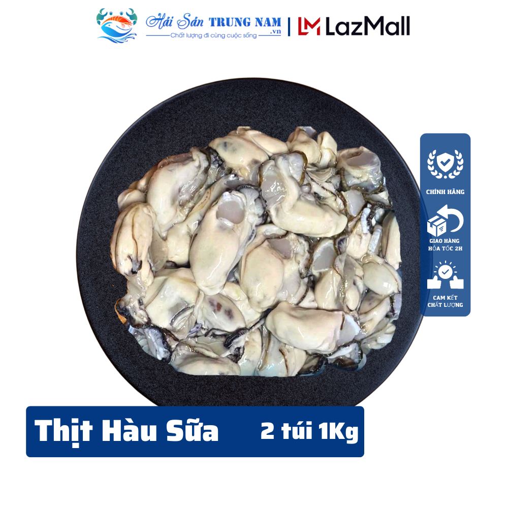Thịt Hàu Sữa Tách Vỏ Túi 500Gr - 1KG Hàng NET 7