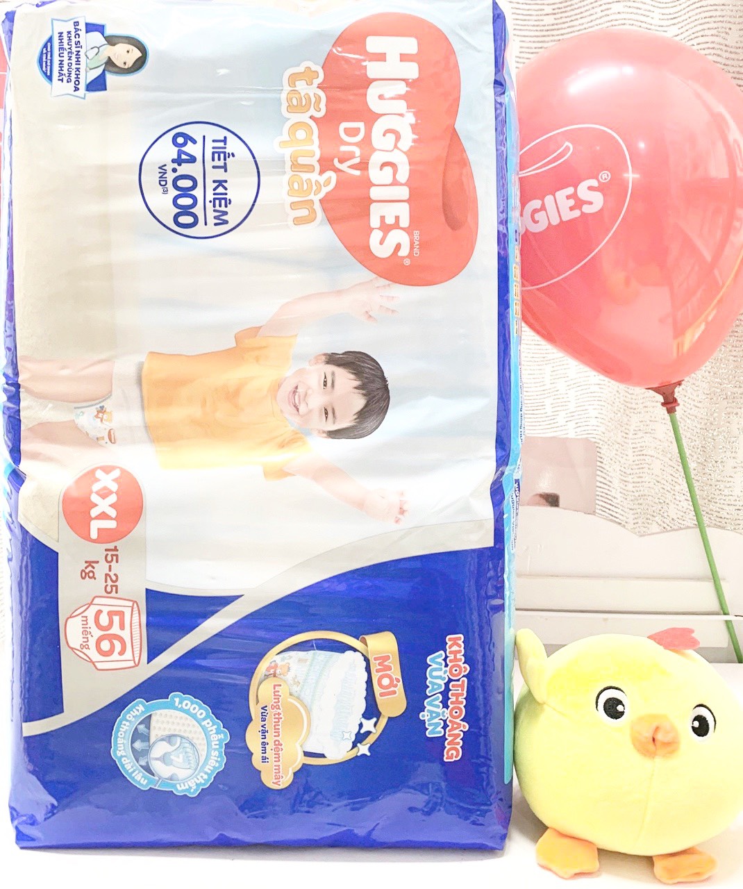 Tã/bỉm quần huggies super jumbo xxl56