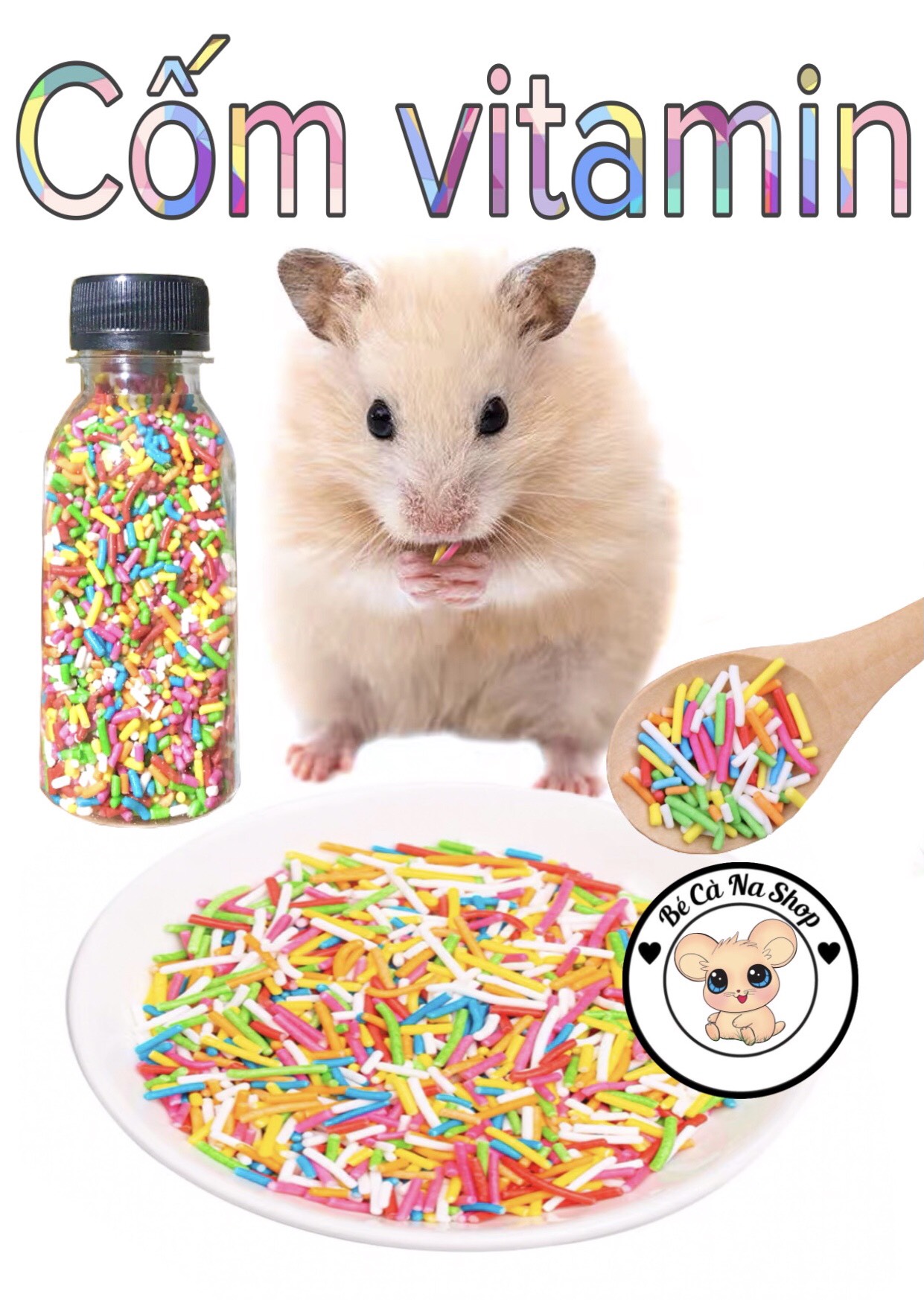 Cốm vitamin dinh dưỡng .thức ăn cho hamster thỏ bọ sóc... (bè cà na)