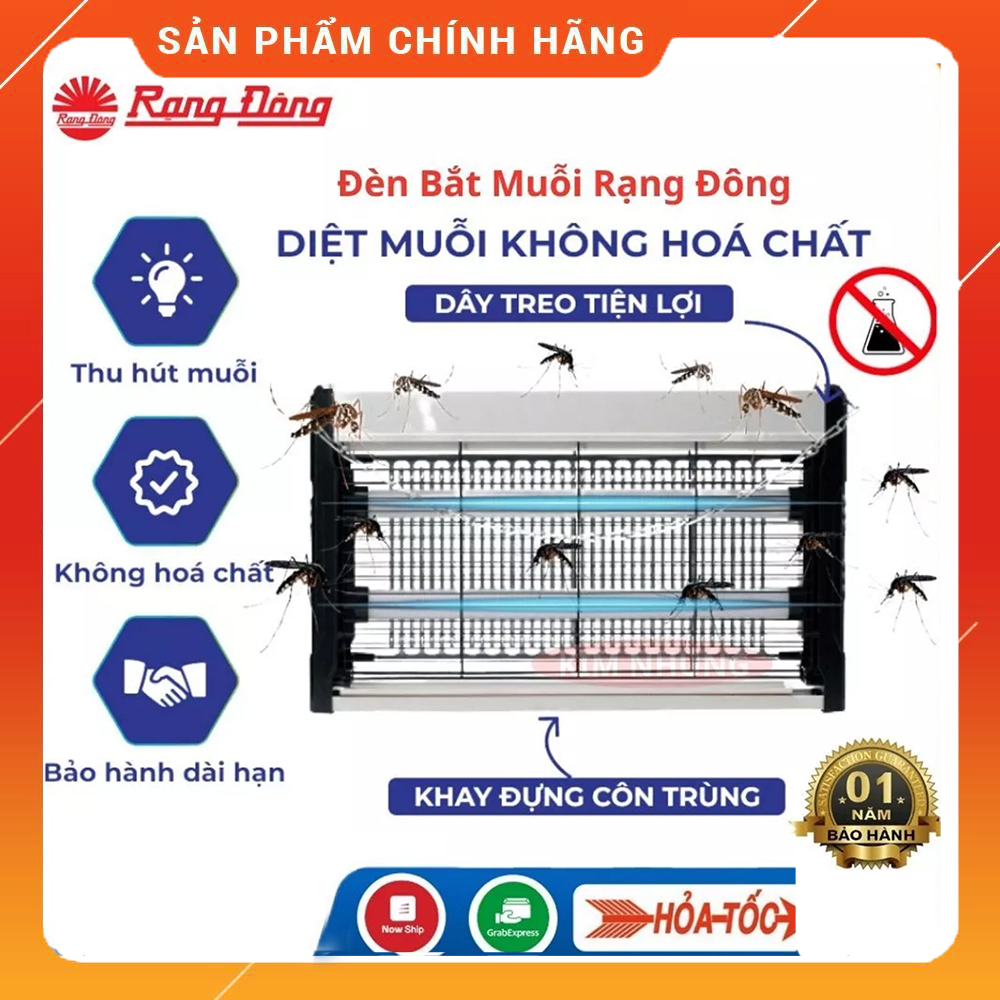 Đèn bắt muỗi Rạng Đông DBM02 thông minh đời mới tiêu diệt ngay