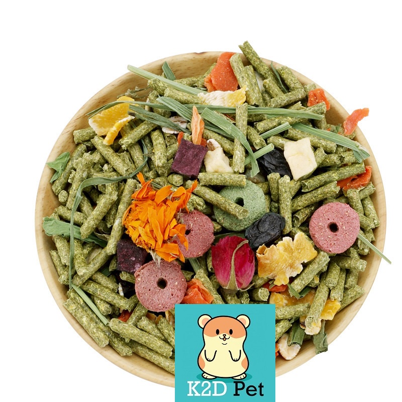 [Hoàn tiền 10%][K2D Pet] thức ăn cỏ nén cao cấp siêu ngon nhiều vitamin cho Guinea Pig (bọ ú, chuột 