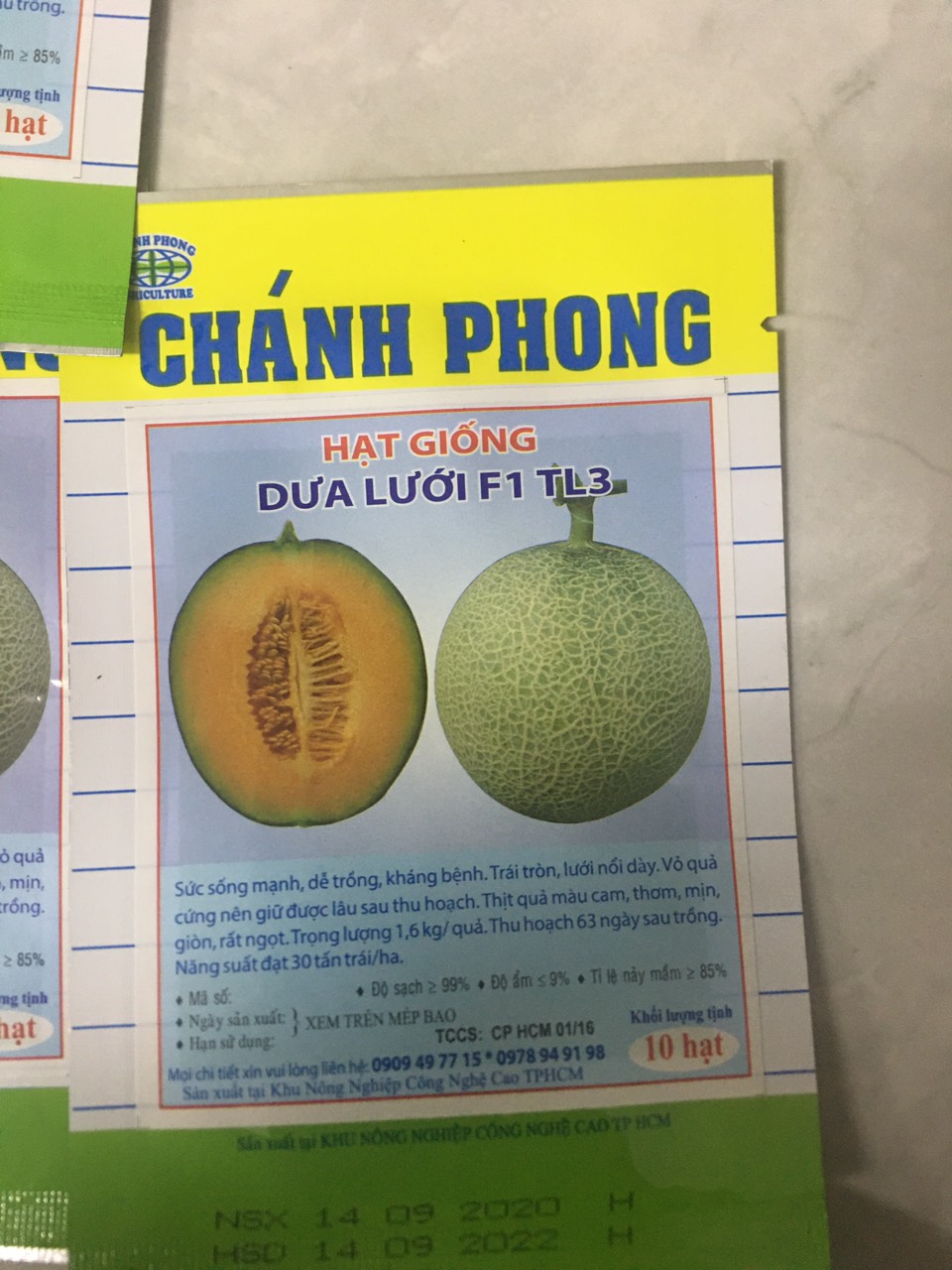 Hạt giống Dưa lưới Chánh Phong F1 TL3 (gói 10 hạt)