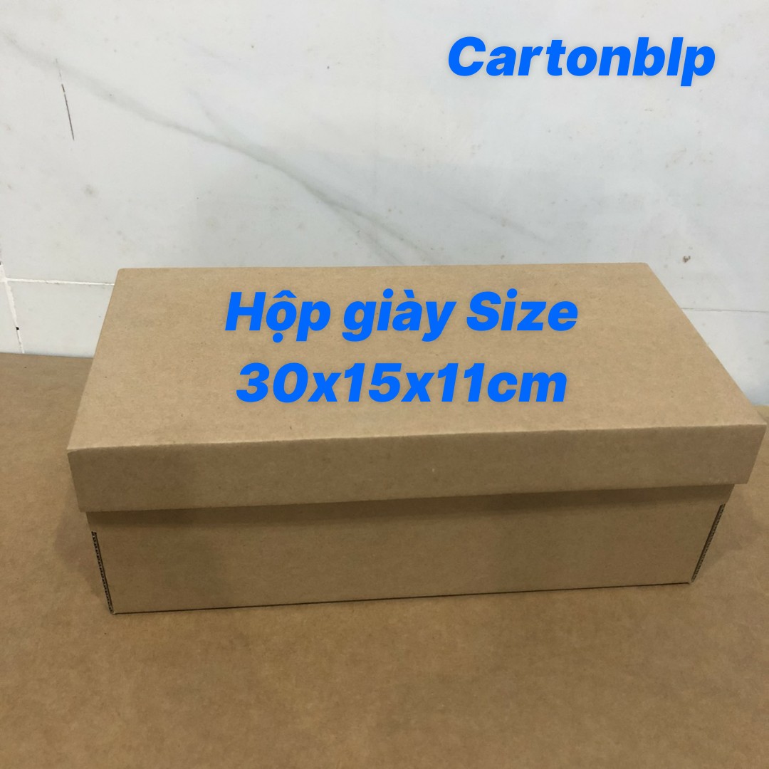 10 Hộp đựng giày size 30x15x11cm màu nâu