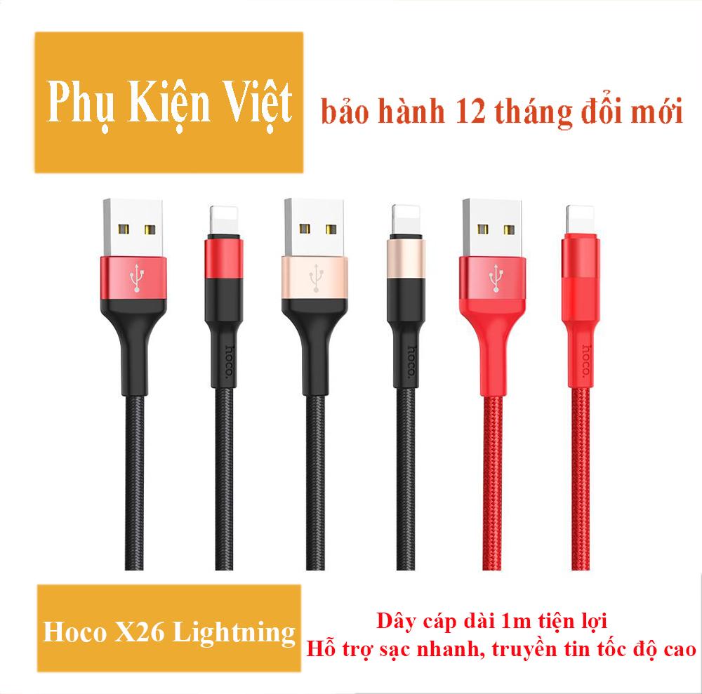Cáp sạc Hoco X26 cổng Lightning dài 1m