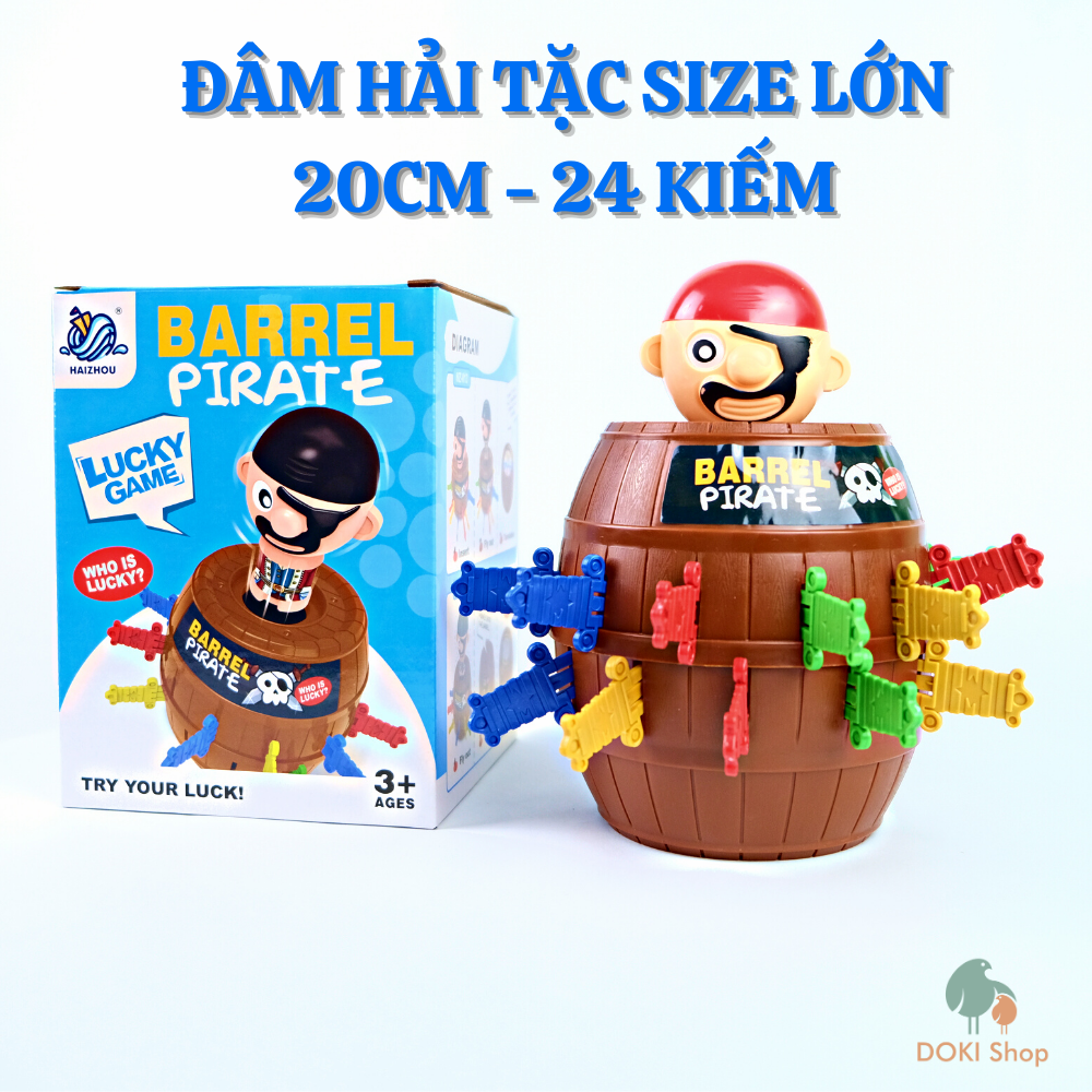 Đồ chơi Đâm hải tặc size lớn 20cm x14x14 chất liệu nhựa rất dày, không lo bể vỡ, màu sắc đẹp mắt