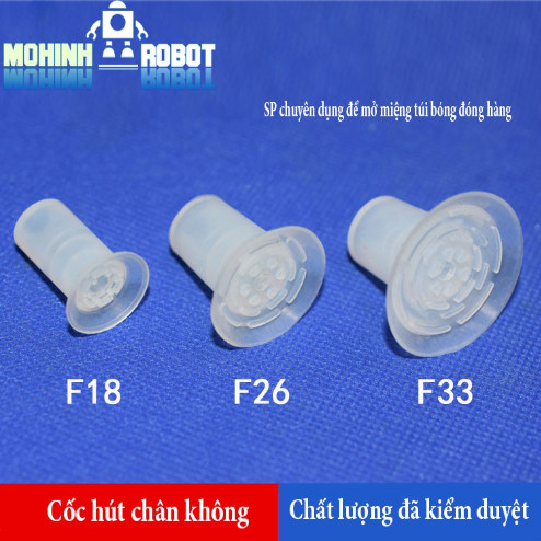 Giác hút chân không F18,F26,F33, núm hút mở miệng túi, bao bì thực phẩm