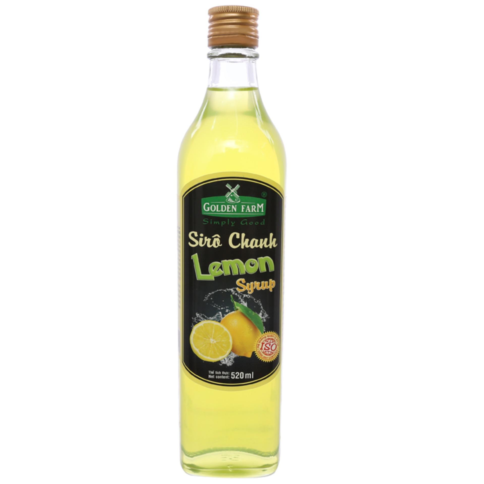 Siro Golden Farm hương chanh Chai 520ml - Gia store