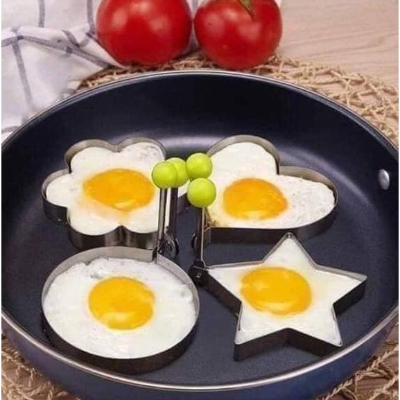 Combo 4 Khuôn TạO HìNh TrứNg RáN, BáNh Xinh XắN BằNg Inox