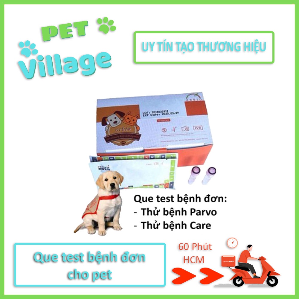 Test bệnh parvo chó que thử bệnh pravo chó