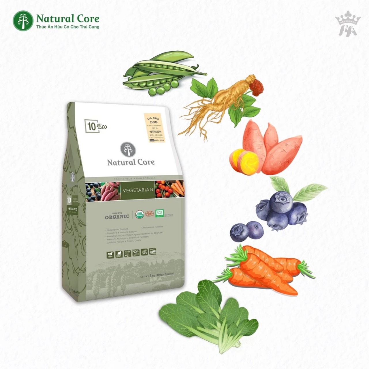 6kg hạt chay thức ăn chó natural core