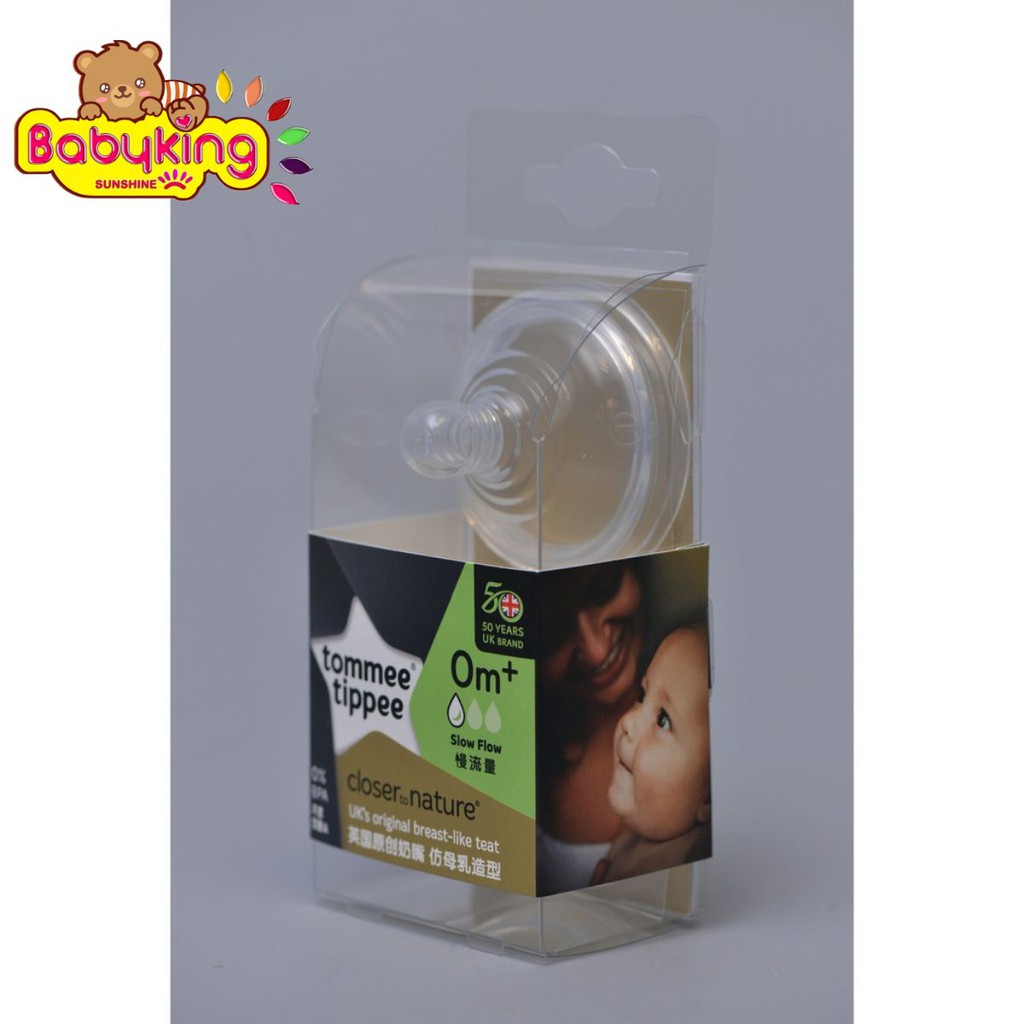 Núm ti chảy sữa chậm bộ 2 cái tommee tippe