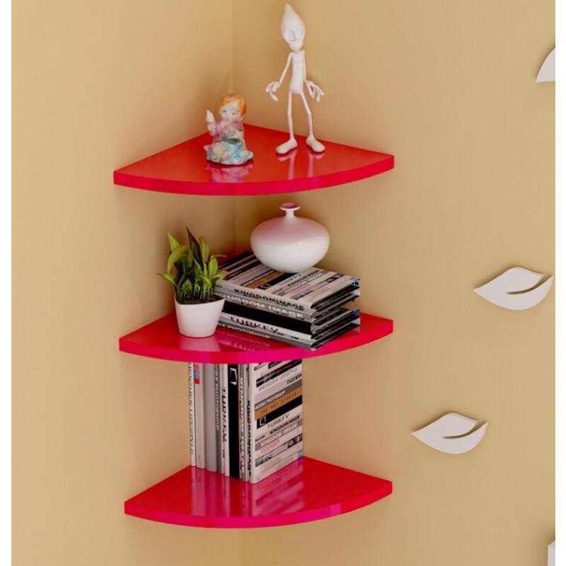 Kệ gỗ trang trí - kệ góc treo tường combo 3 kệ 30x30cm gỗ lõi xanh chống ẩm cao cấp.