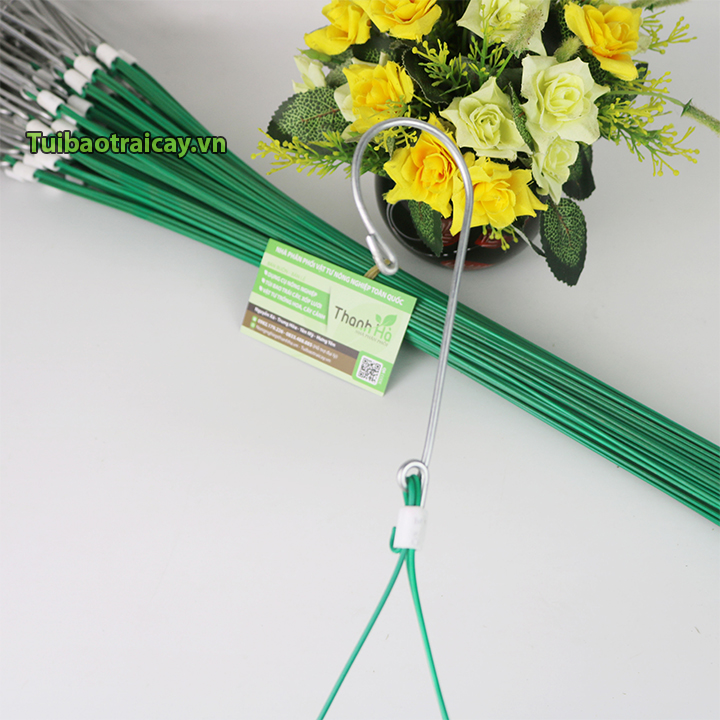10 móc nhôm treo lan loại 3 dây dài 70cm