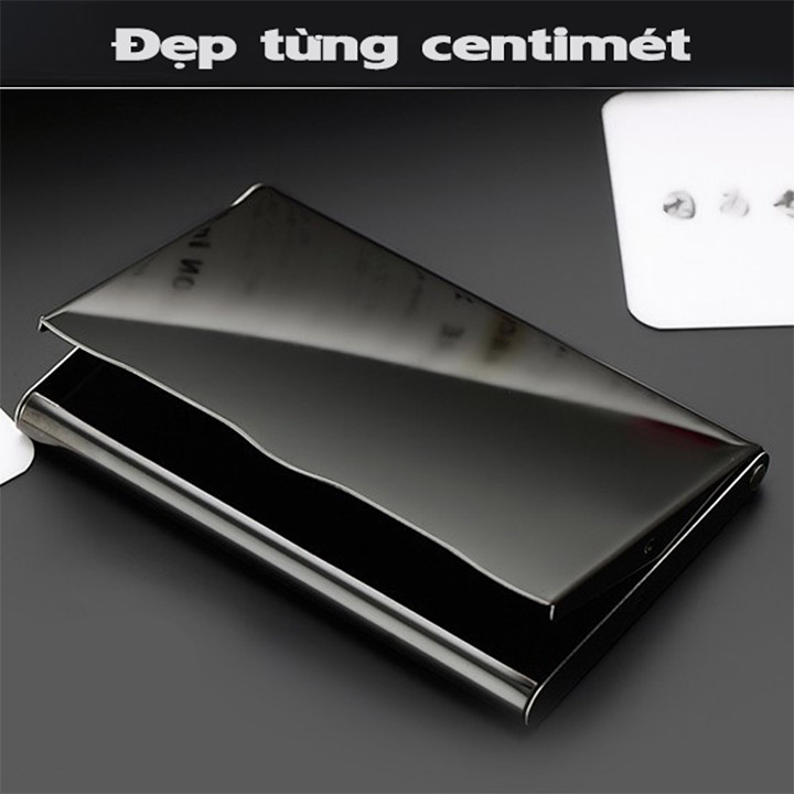 Hộp inox đen titan đựng name card cao cấp