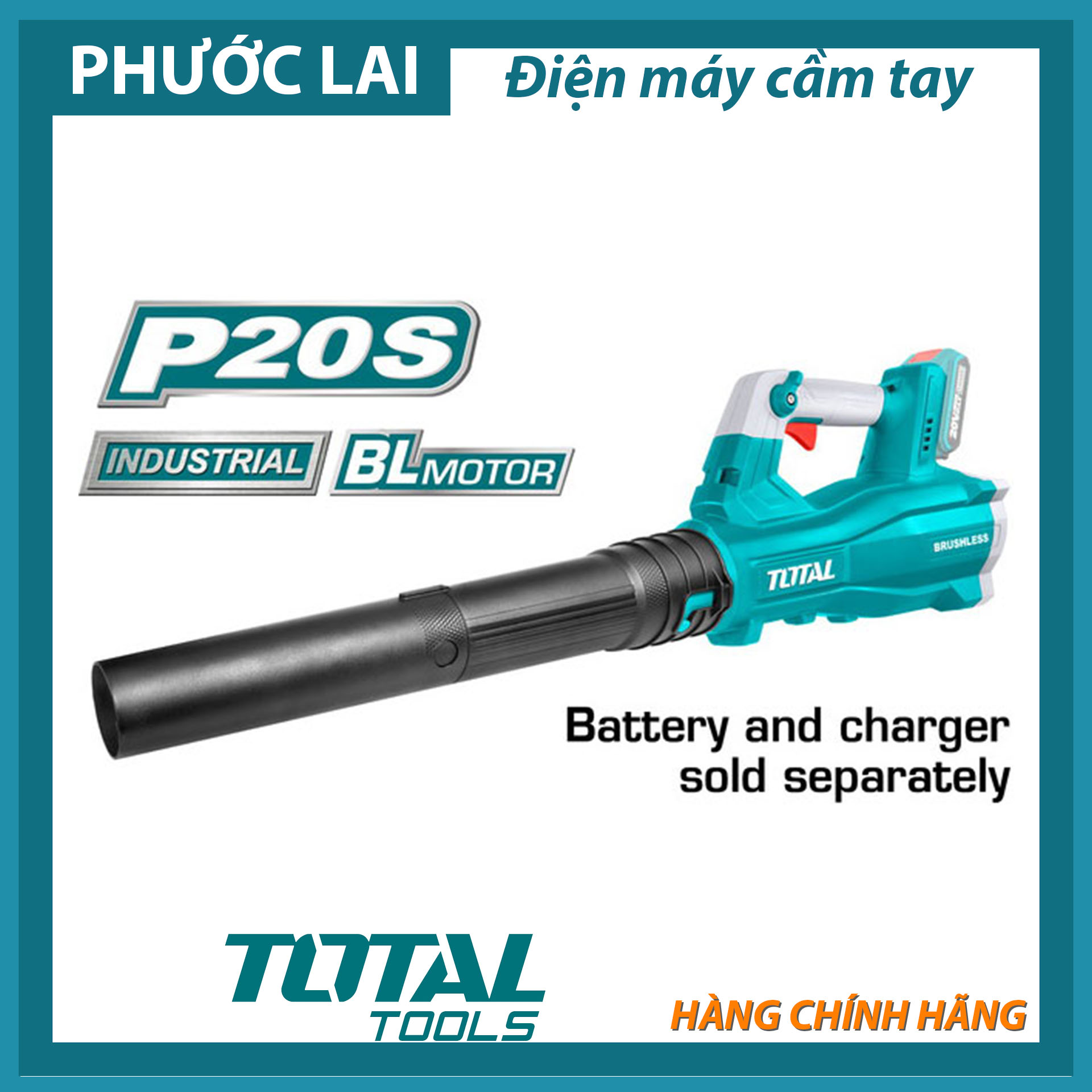 Máy thổi bụi dùng pin 20v chính hãng total tabli20428. motor không chổi than
