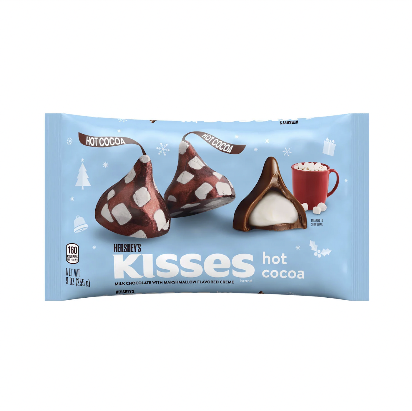 TÚI 255g SOCOLA SỮA MARSHMALLOW Hershey s Kisses - Hot Cocoa Milk Chocolate