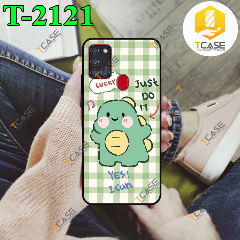 Ốp lưng samsung galaxy a21s in hình khủng long xanh cute phần b
