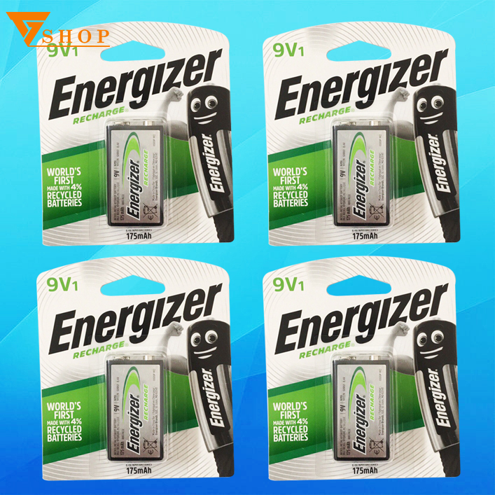 4 vỉ pin sạc 9v energizer 175mah