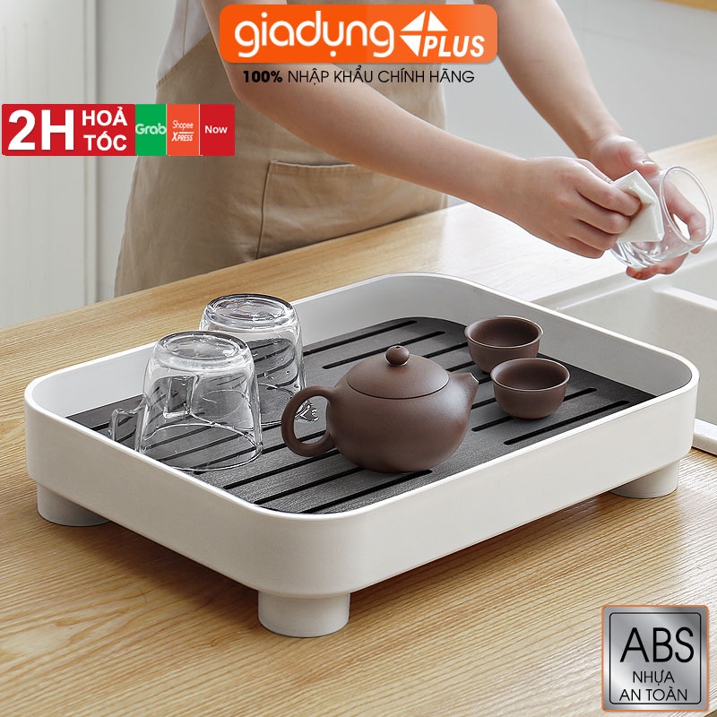 Khay trà nhựa ABS cao cấp đa năng hai lớp (nhiều màu sắc) của JIANXIA