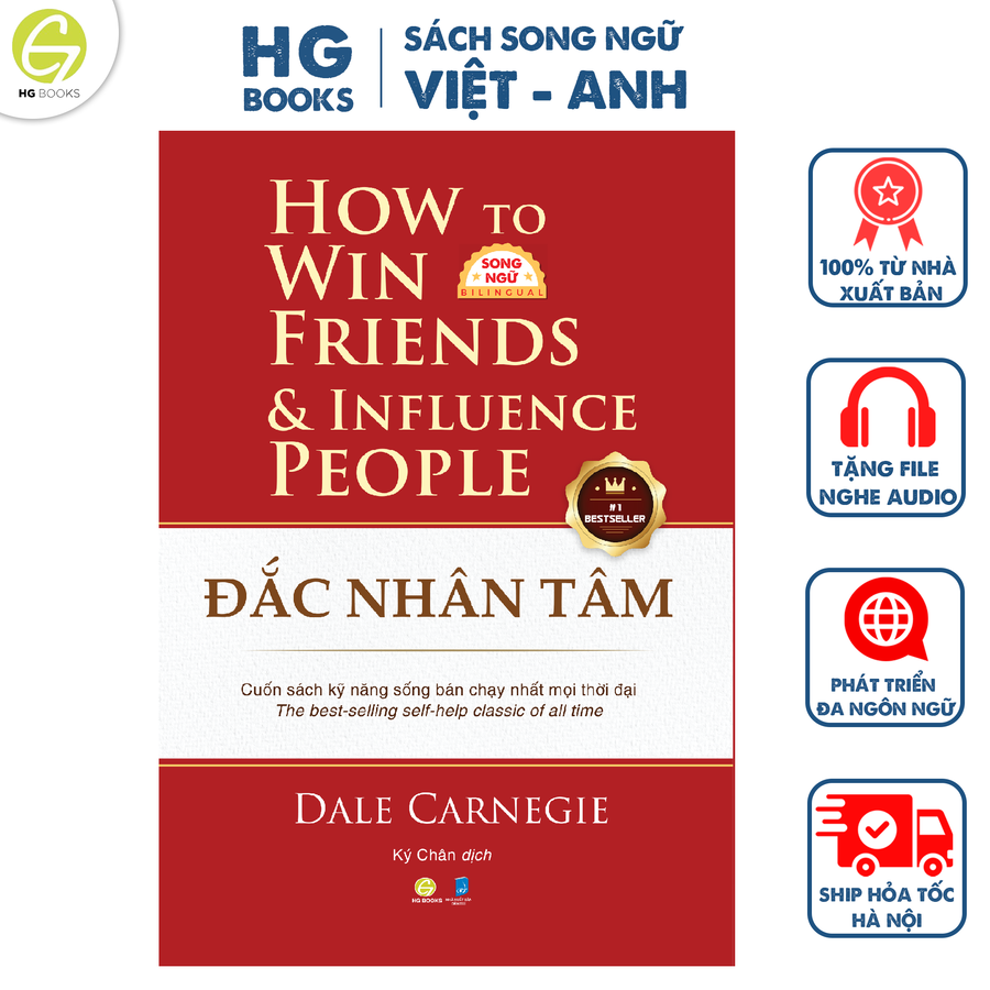ách Đắc Nhân Tâm Song ngữ Việt-Anh: Nghệ Thuật Giao Tiếp & Ứng Xử Kinh Điển Mọi Thời Đại