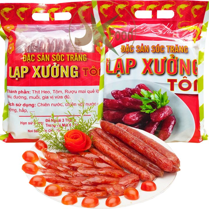 TÙY CHỌN - MẪU MỚI CÓ BAO BÌ TÚI XÁCH - 1Kg Lạp Xưởng Tôm Tươi Nhiều Nạc Giàu Chất Dinh Dưỡng (Món Ăn Ngon)