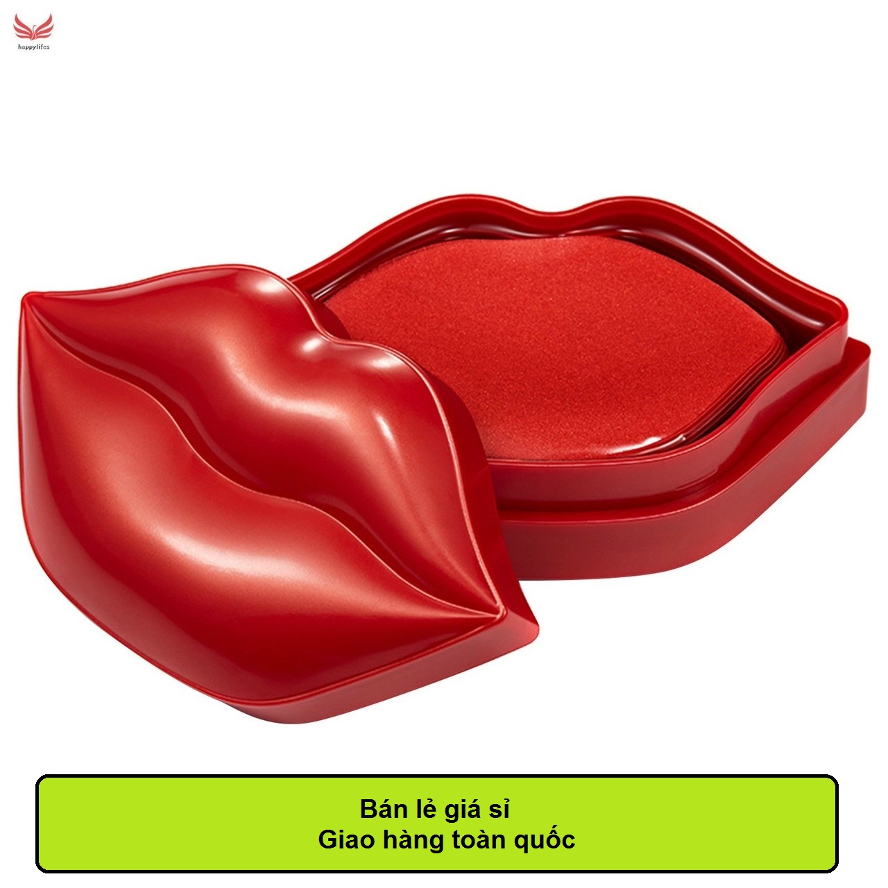 (Hộp 20 miếng) Mặt nạ môi Bioaqua dưỡng ẩm môi collagen Poquanya cherry.