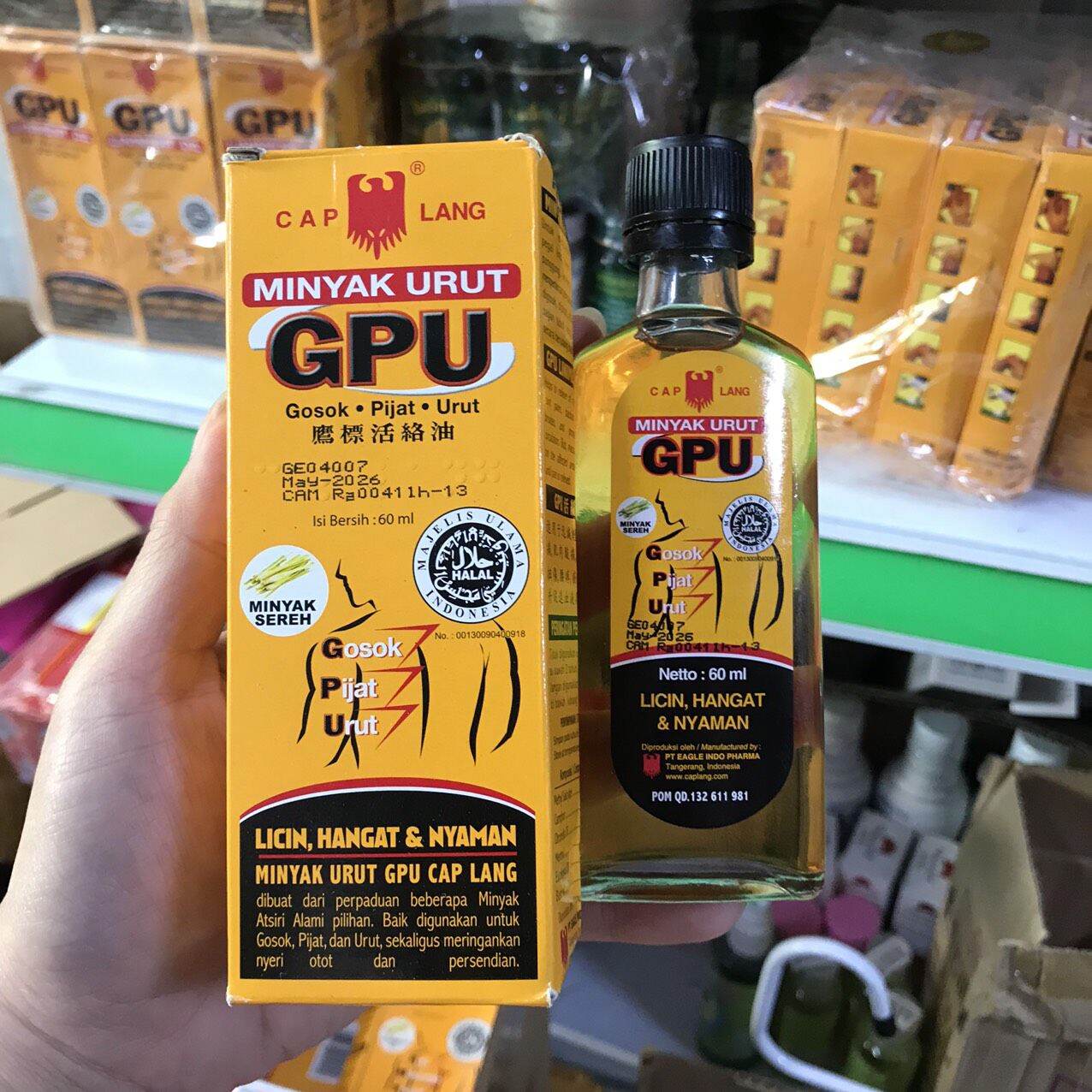 Dầu gừng Minyak Urut GPU Indonesia 60ml