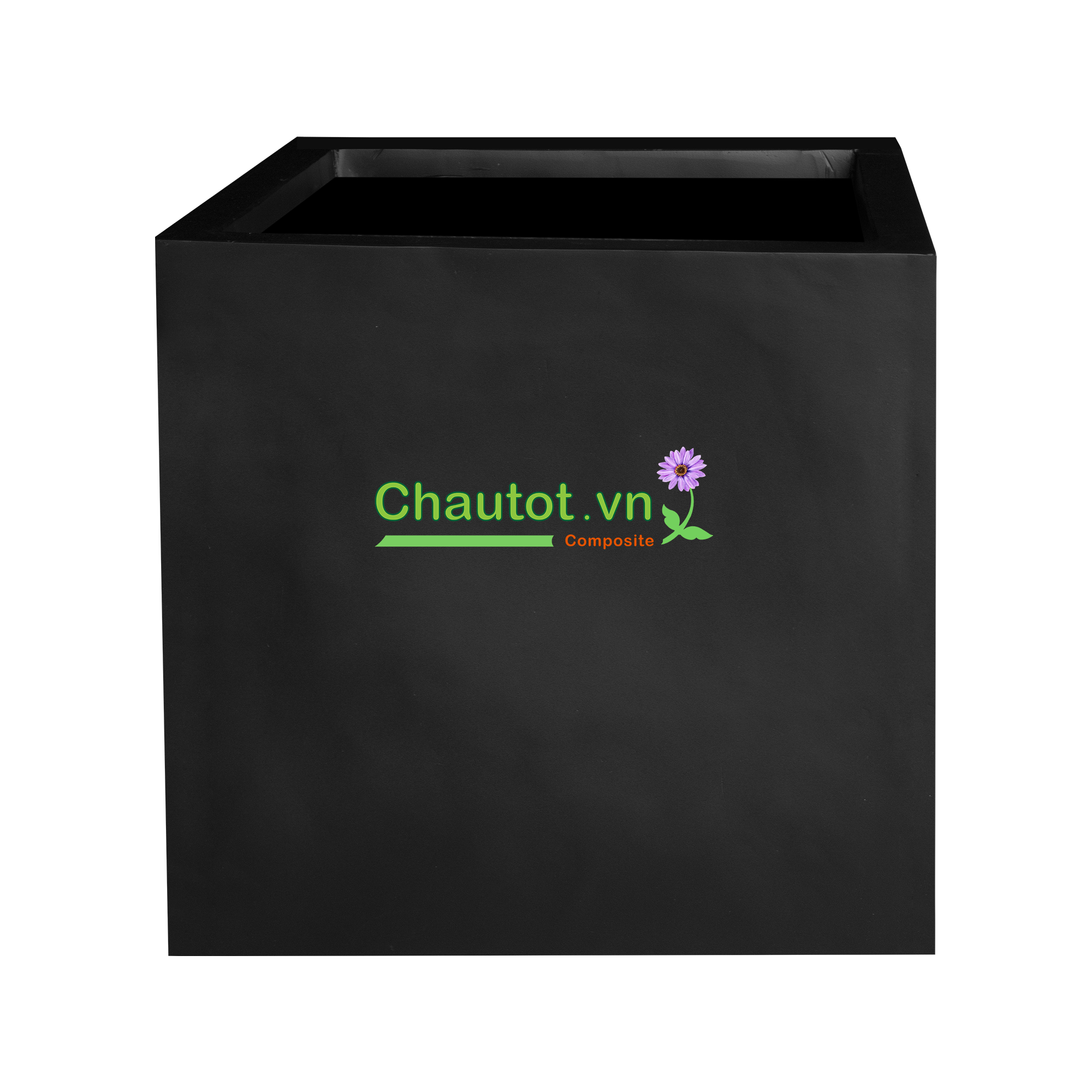 Chậu composite vuông 50x50x50cm | màu đen | ct2011c-baobinh