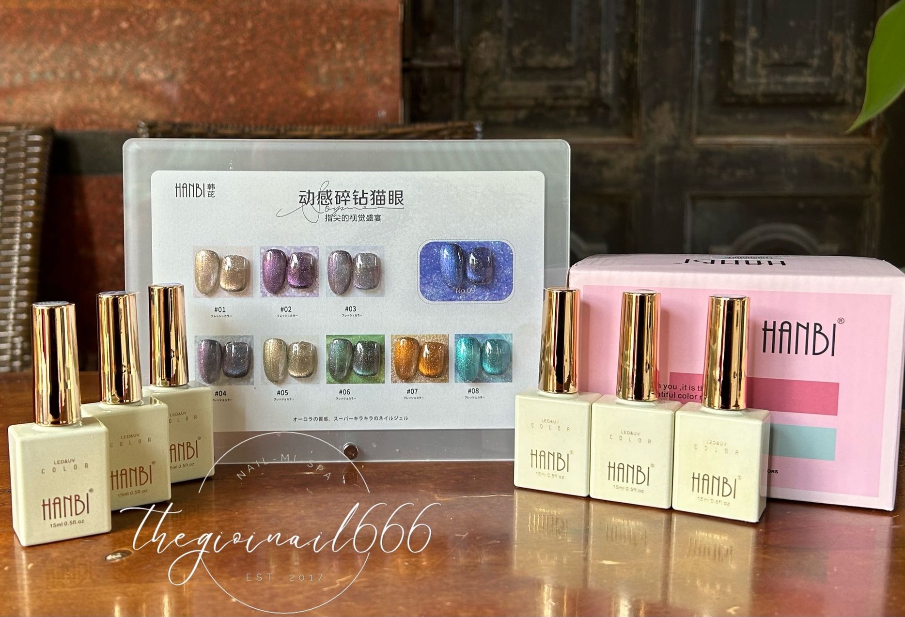 Set mắt mèo thạch nhũ 9D tone Galaxy mới