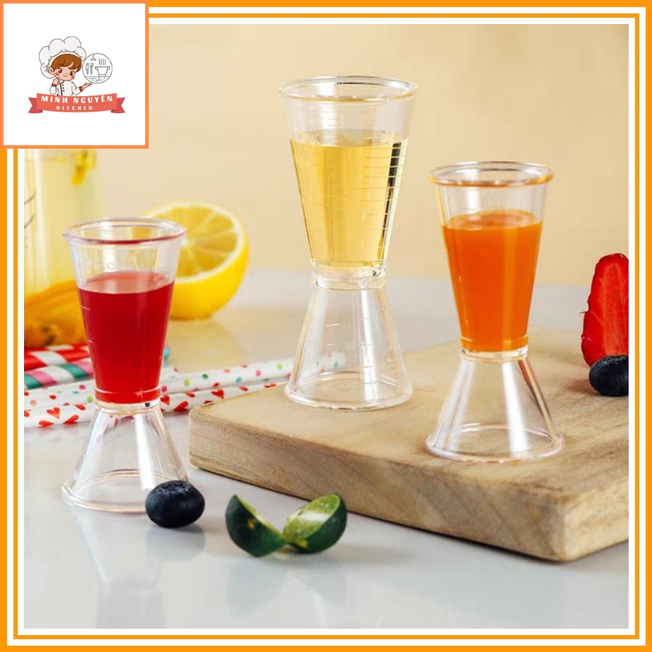 Ly đong nhựa 2 đầu có vạch chia định lượng