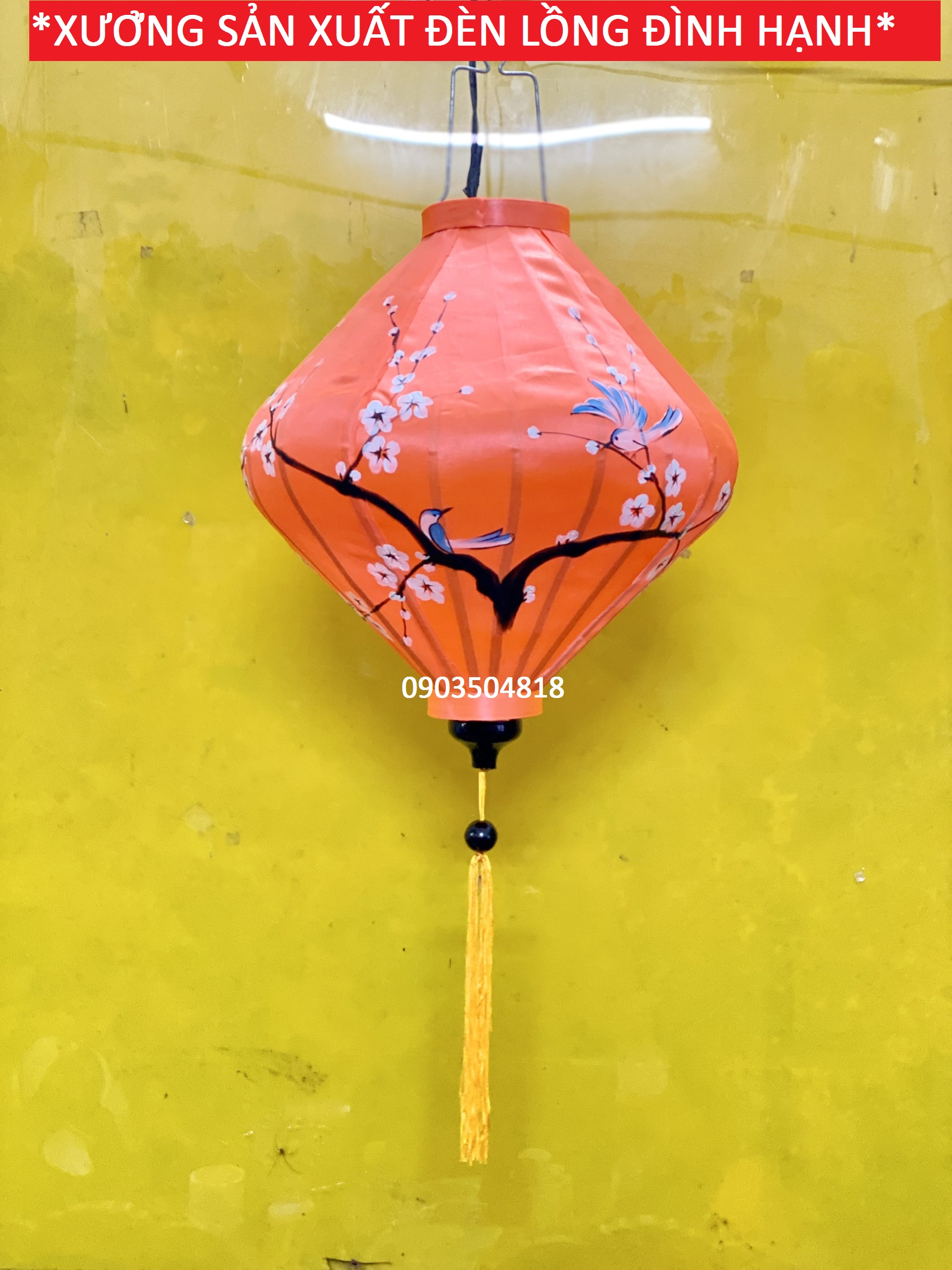Lồng đèn hội an hình bánh ú - vẽ tranh thủ công theo yêu cầu 35cm, 50cm, 70cm - dùng trang trí ngoài trời, nhà hàng, khách sạn, tiệc cưới, đền chùa, party...