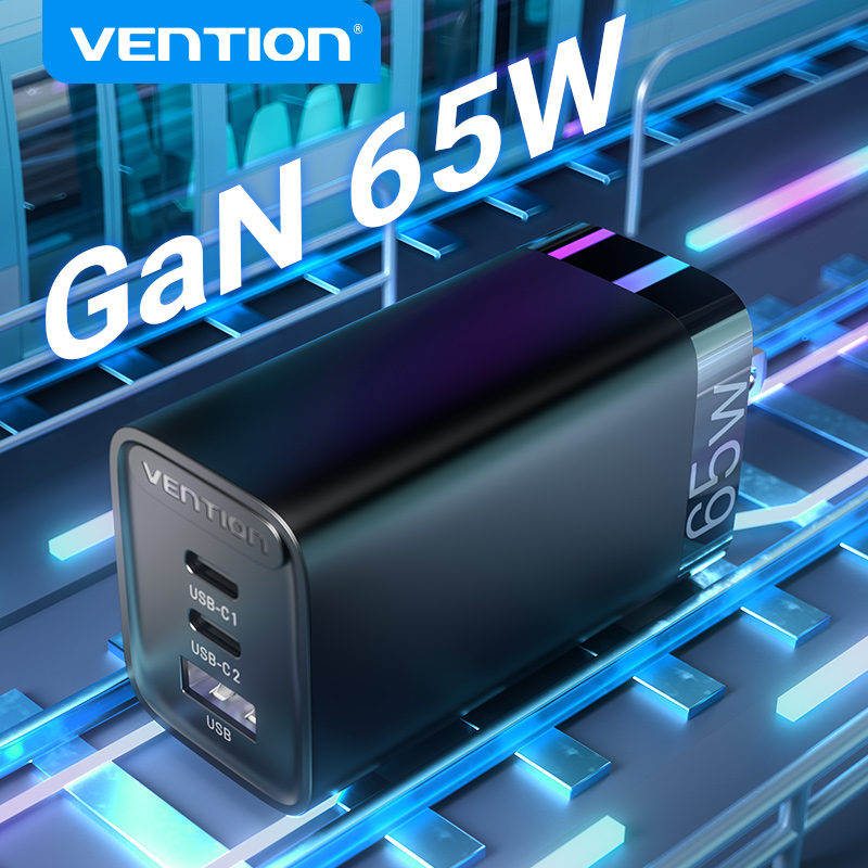  Vention PD65W GaN củ sạc nhanh 3 Port USB Type C Fast Charger Quick Charge 4.0 3.0 cốc sạc nhanh for iPhone 16 15 14 13 Pro Max Samsung S23 S22 Huawei Mate 70 60 pro Macbook iPad Laptop Tablet 30W cục sạc điện thoại bộ sạc nhanh 