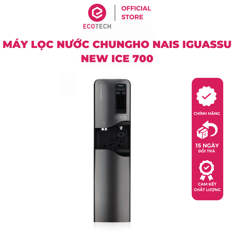 Máy lọc nước nóng lạnh kết hợp làm đá chungho nais iguassu new ice 700 - máy lọc nước đa năng làm đá cao cấp