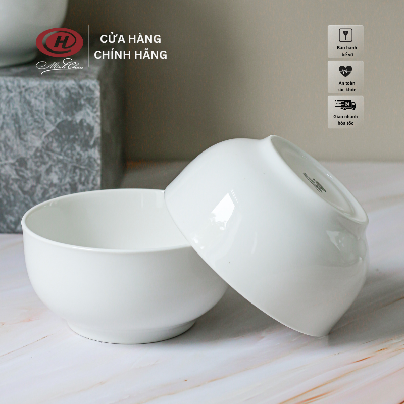 Bát Cơm Sứ 11.5cm Minh Châu - Trắng Trơn - C07