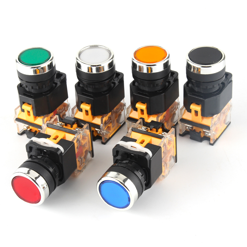 Nút nhấn nhả nhấn giữ không đèn phi 22 220v la38