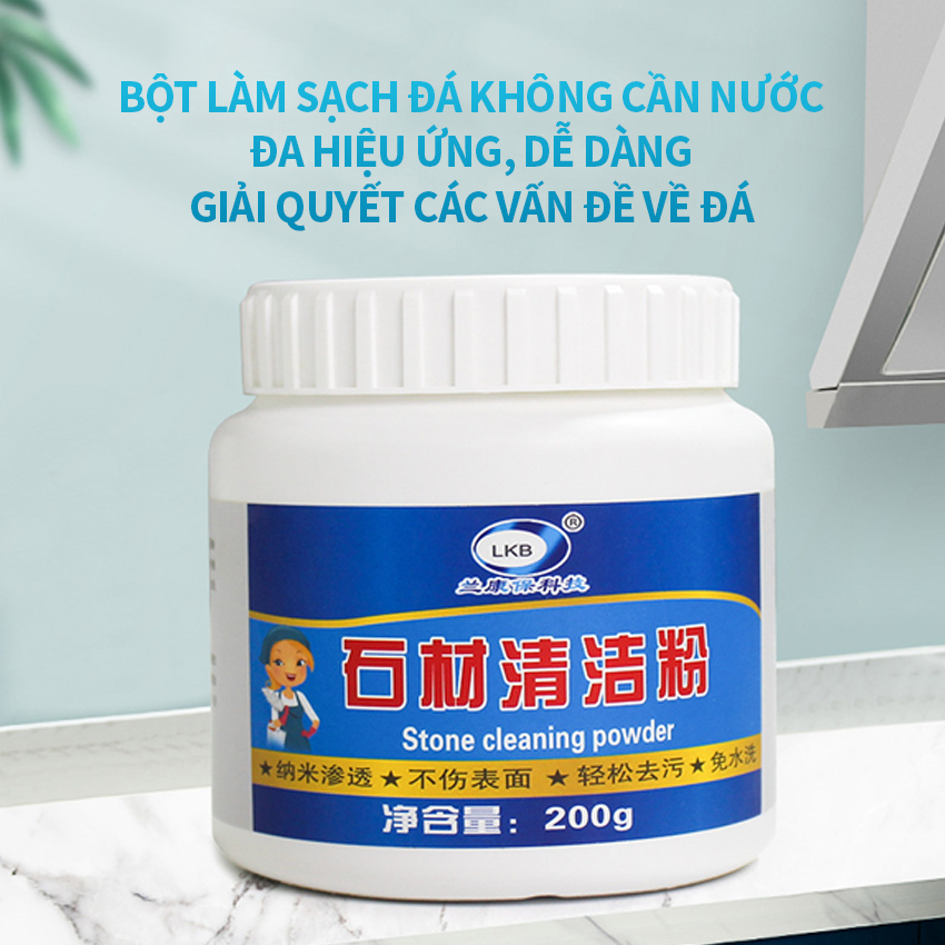 Bột Tẩy Sạch Bàn Đá Bếp, Thạch Anh, Ngói,Dễ Dàng Loại Bỏ Vết Dầu Mỡ, Cặn Bẩn Mà Không Làm Hỏng Bề Mặt - CLEAR B SHOP