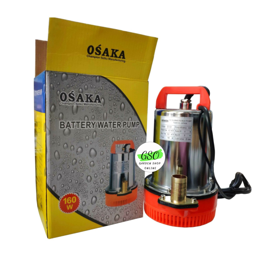 Bơm chìm 12v/24v - osaka công suất 160w hút đáy an toàn bơm thả tỏm, bơm hút chống ngập