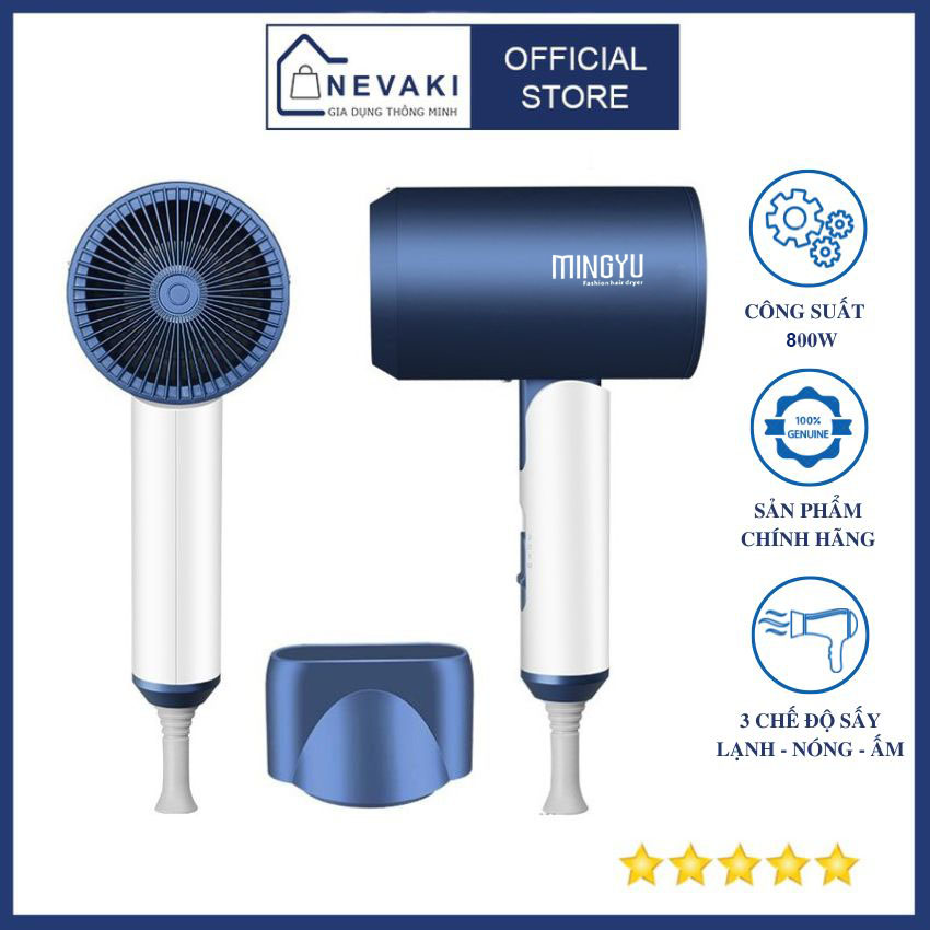 Máy sấy tóc mini 2 chiều nóng lạnh cao cấp Mingyu công suất cao , nhiều chế độ với công nghệ sấy lạnh và ion âm bảo vệ tóc, có thể gấp gọn