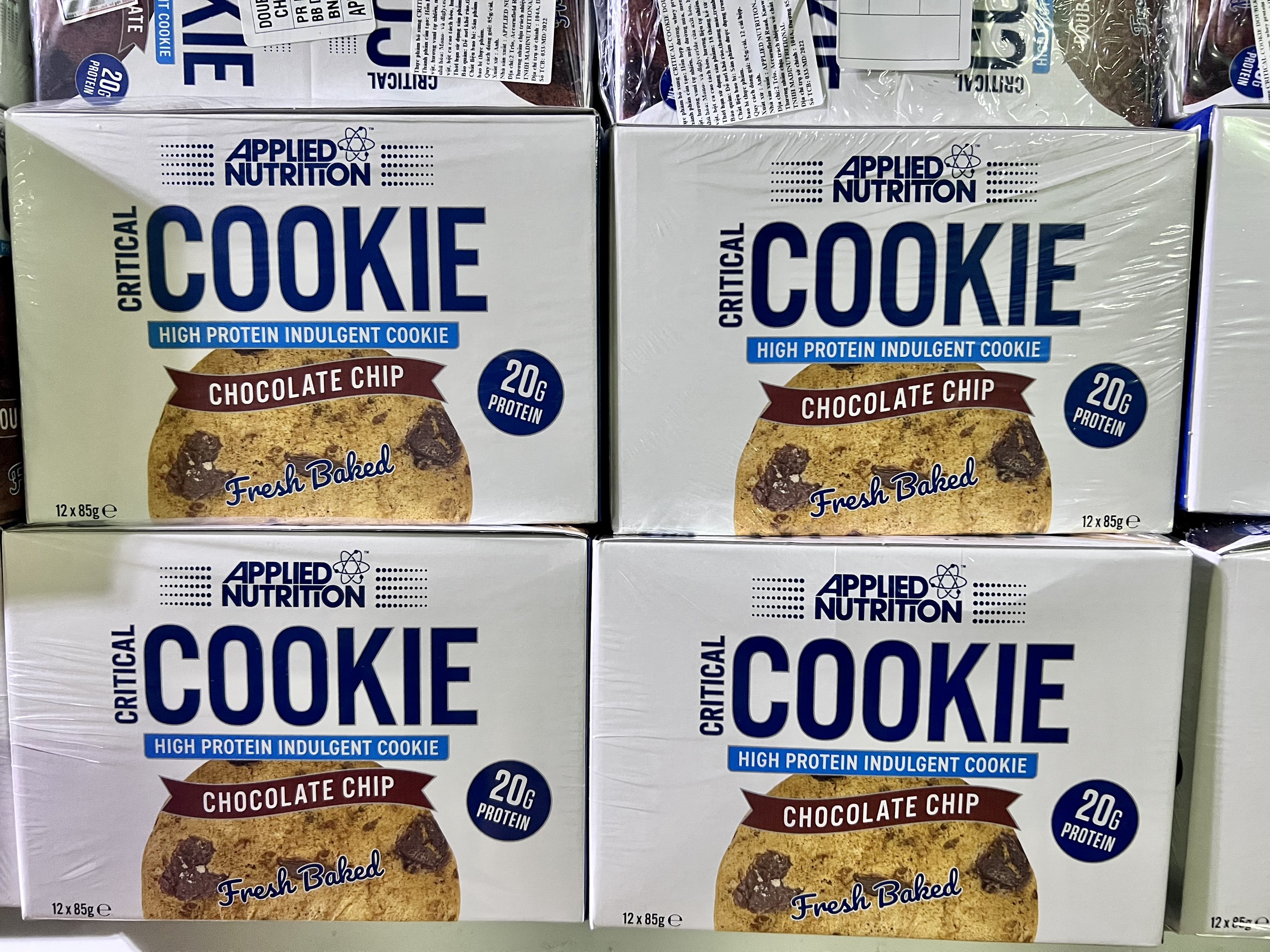 Bánh Critical Cookie Applied Nutrition hộp 6 bánh - Bánh Cookie thay thế bữa ăn phụ bánh ăn tập gym